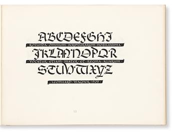 [SPECIMEN BOOK — HERMANN ZAPF]. Feder und Stichel: Alphabete und Schriftblatter in zeitgemasser Darstellung. Frankfurt am Main, [1950].